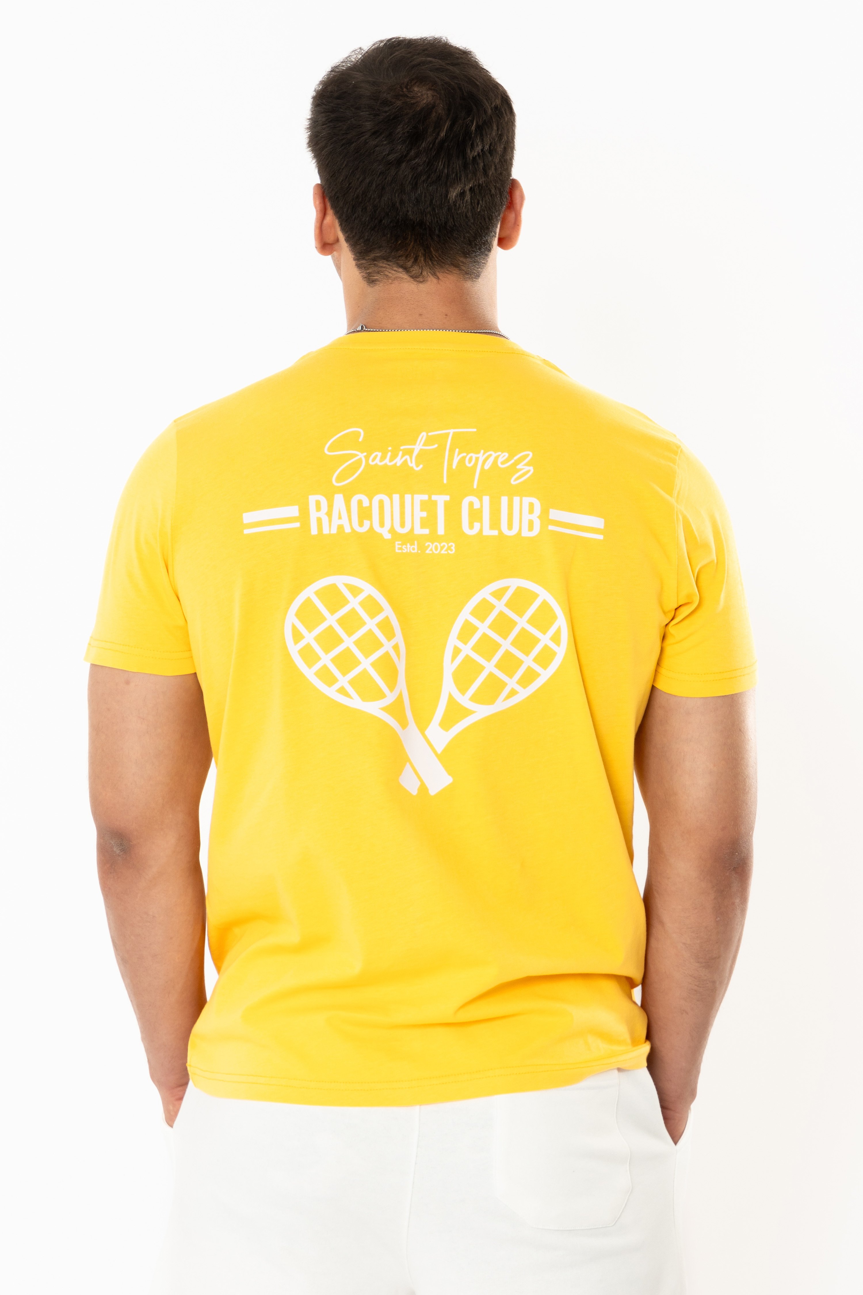 Racquet Club Regular T-Shirt Erkek - Sarı C102