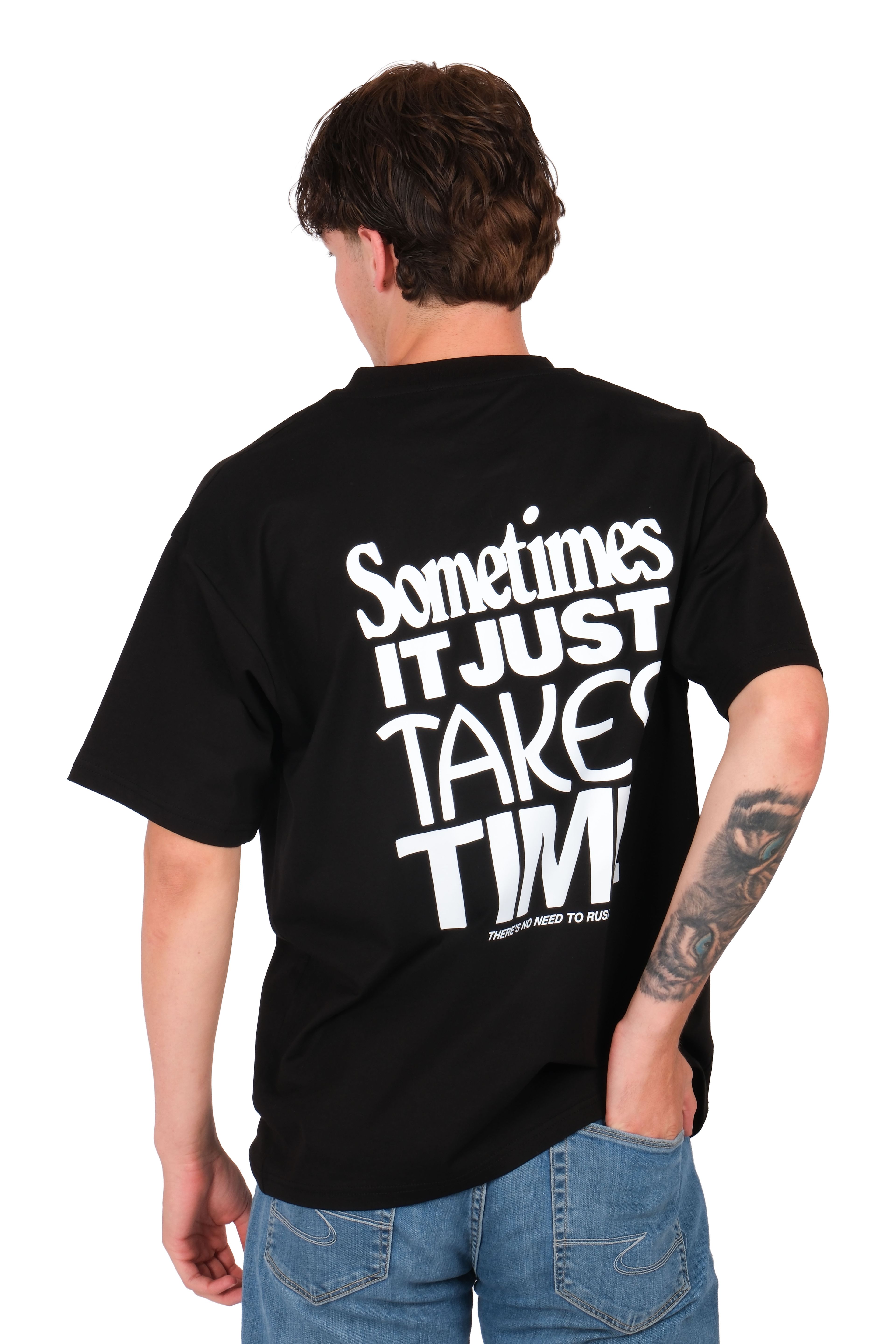 Sometimes Oversize T-Shirt Erkek - Siyah C101