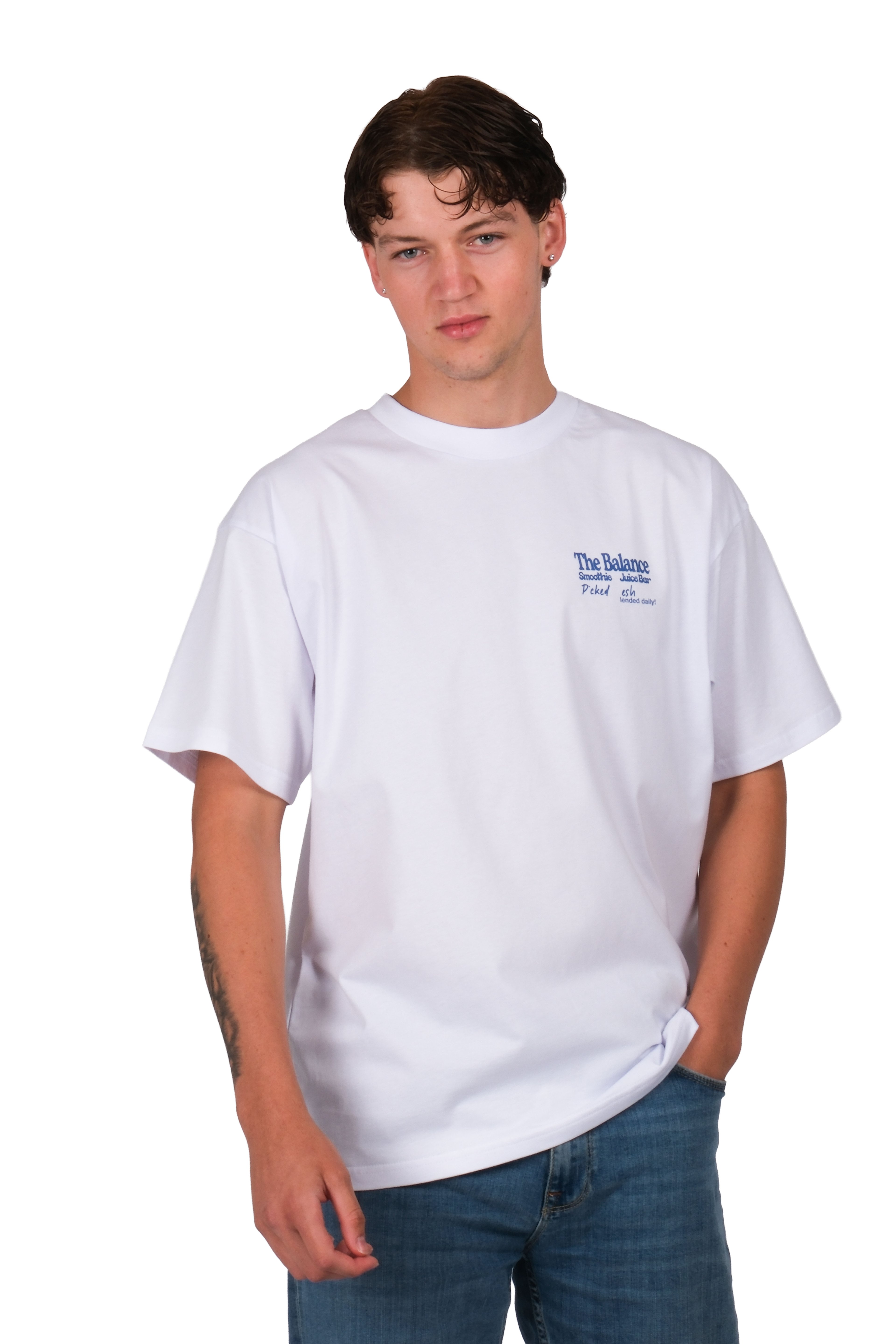 The Balance Oversize Fit T-Shirt Erkek - Beyaz C101
