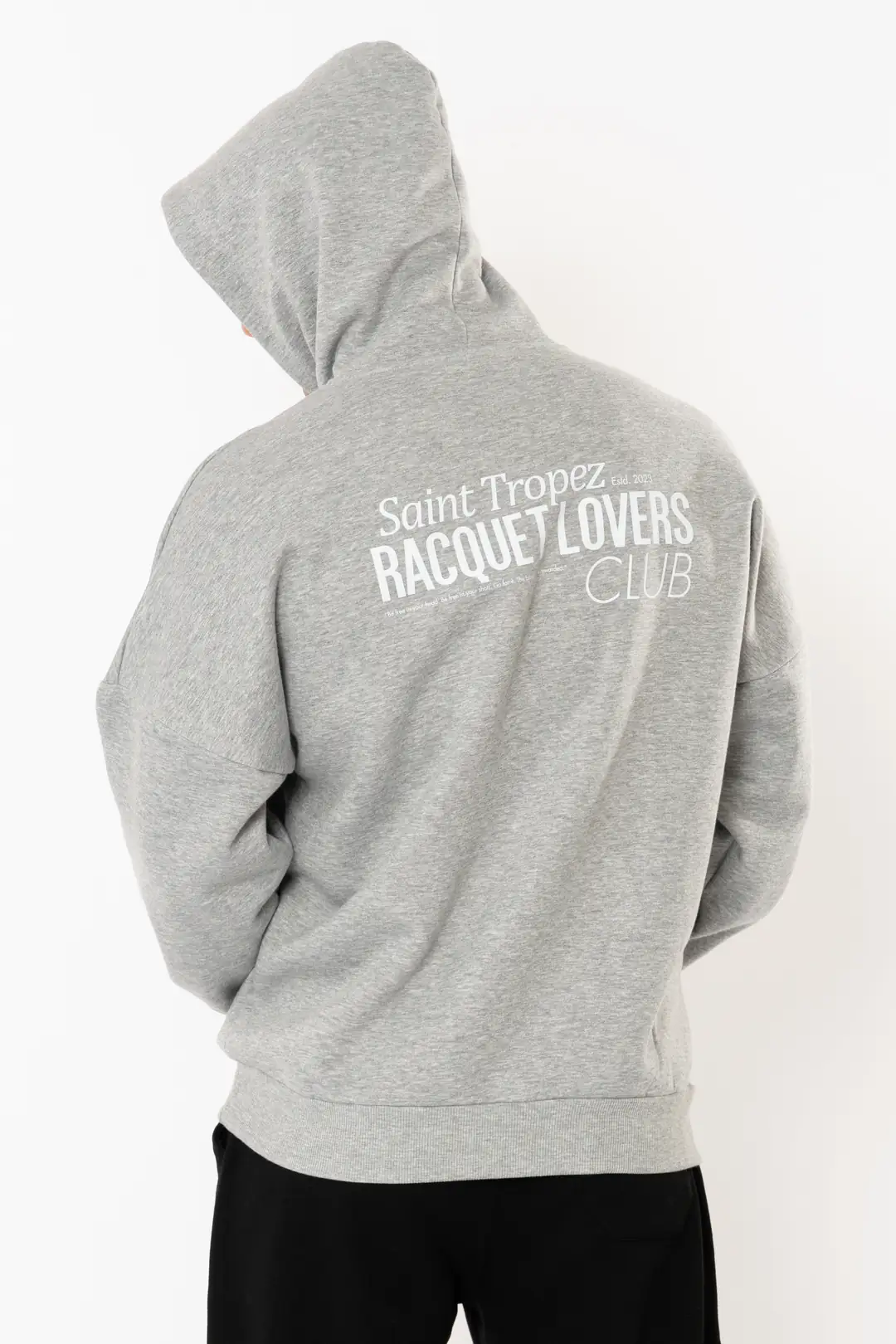 Racquet Lover Oversize Hoodie Erkek - Gri