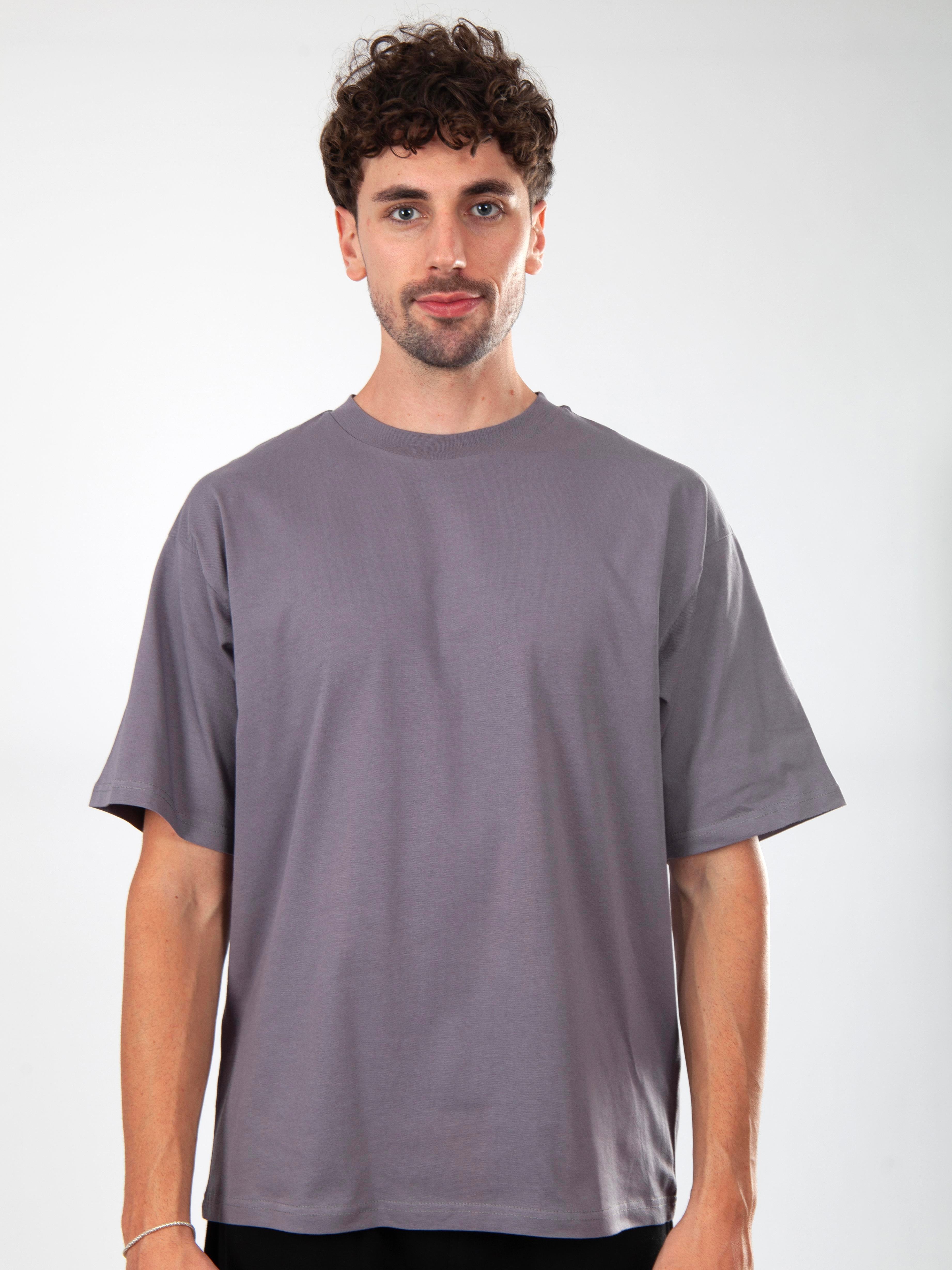 Basic Oversize Erkek T-Shirt C101 - FÜME