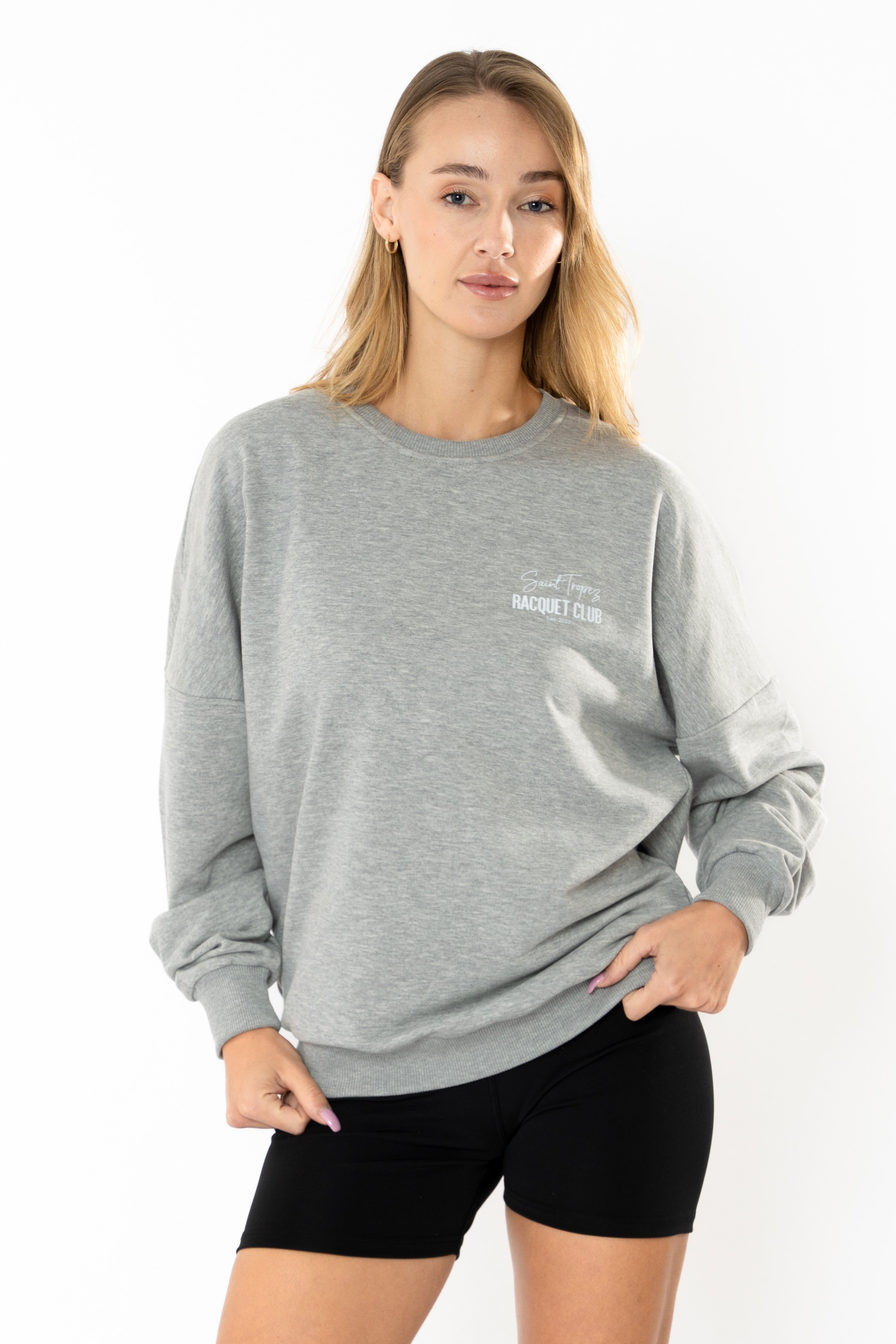 Racquet Lover Oversize Sweatshirt Kadın - Gri