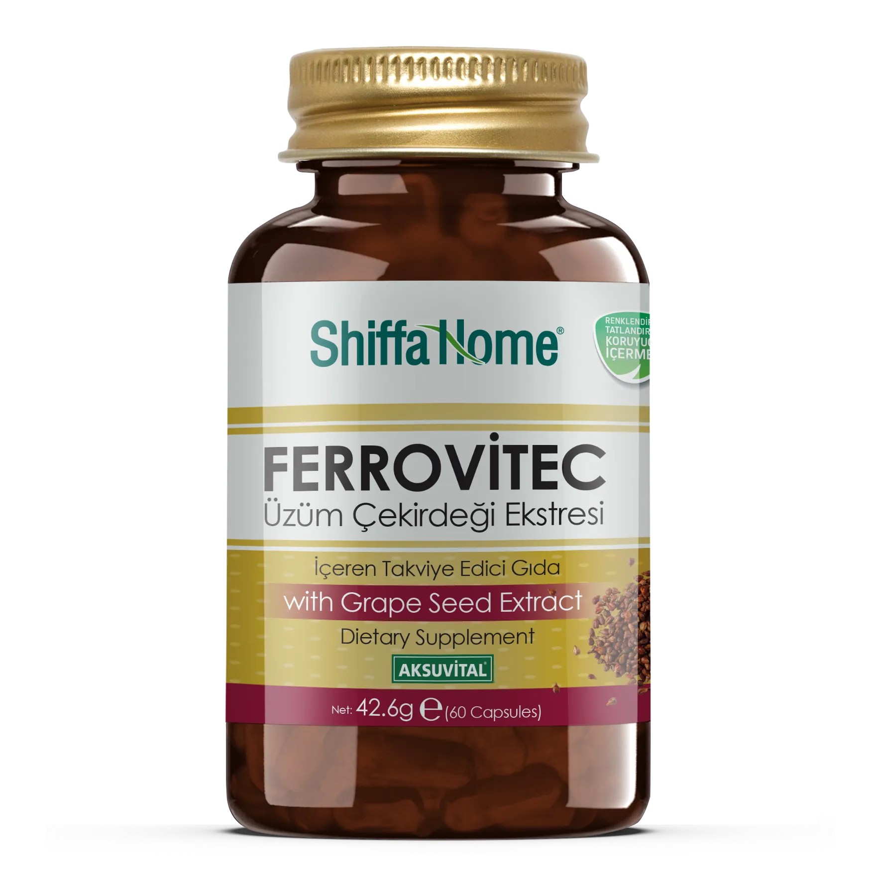 Shiffa Home Ferrovitec Üzüm Çekirdeği Ekstresi 