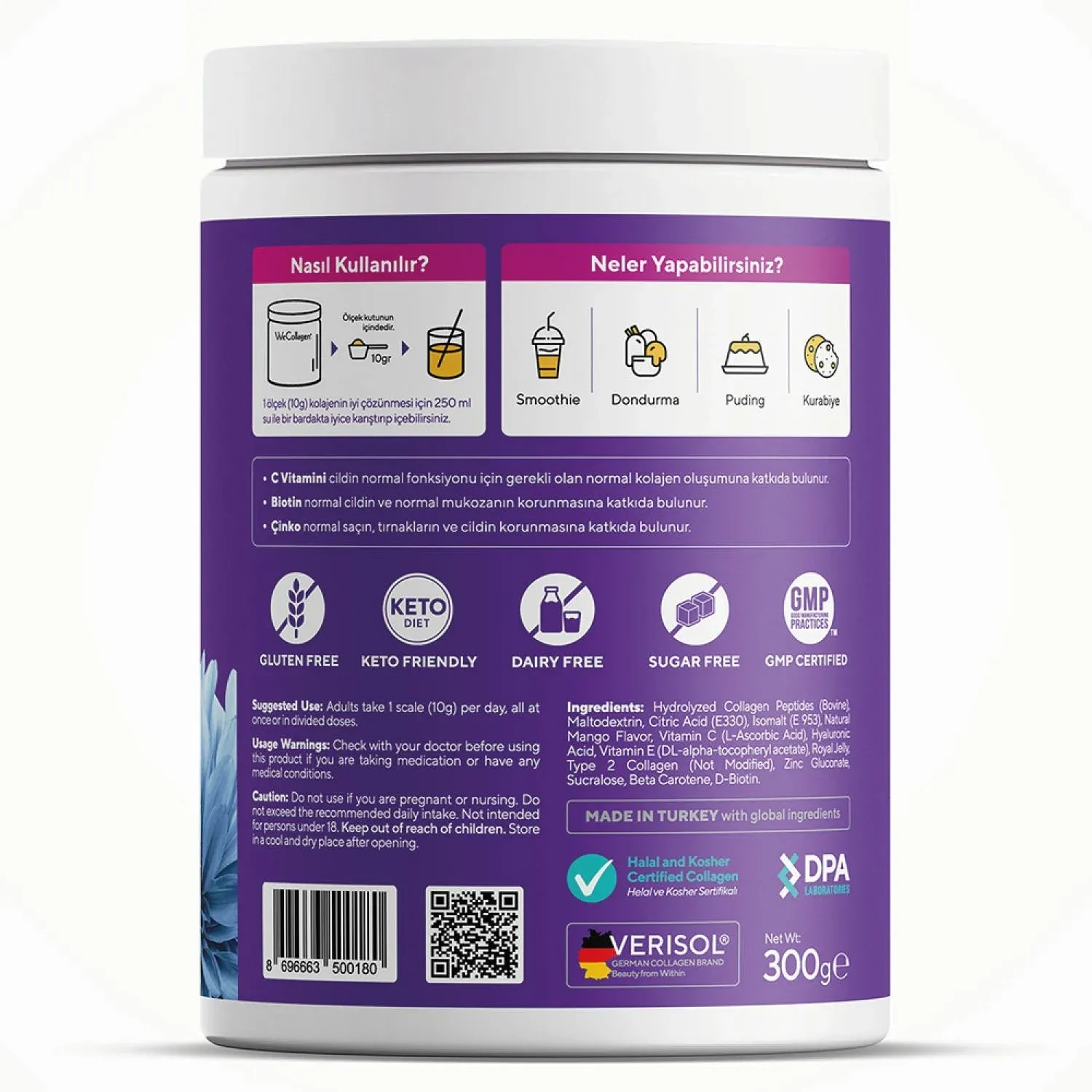 We Collagen Tip 1-2-3 Toz Kolajen 300gr