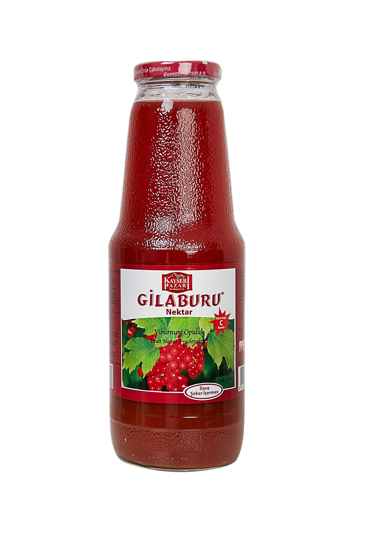 Gilaburu Suyu Nektarı 1000 ml Cam Şişe Şeker İlavesiz