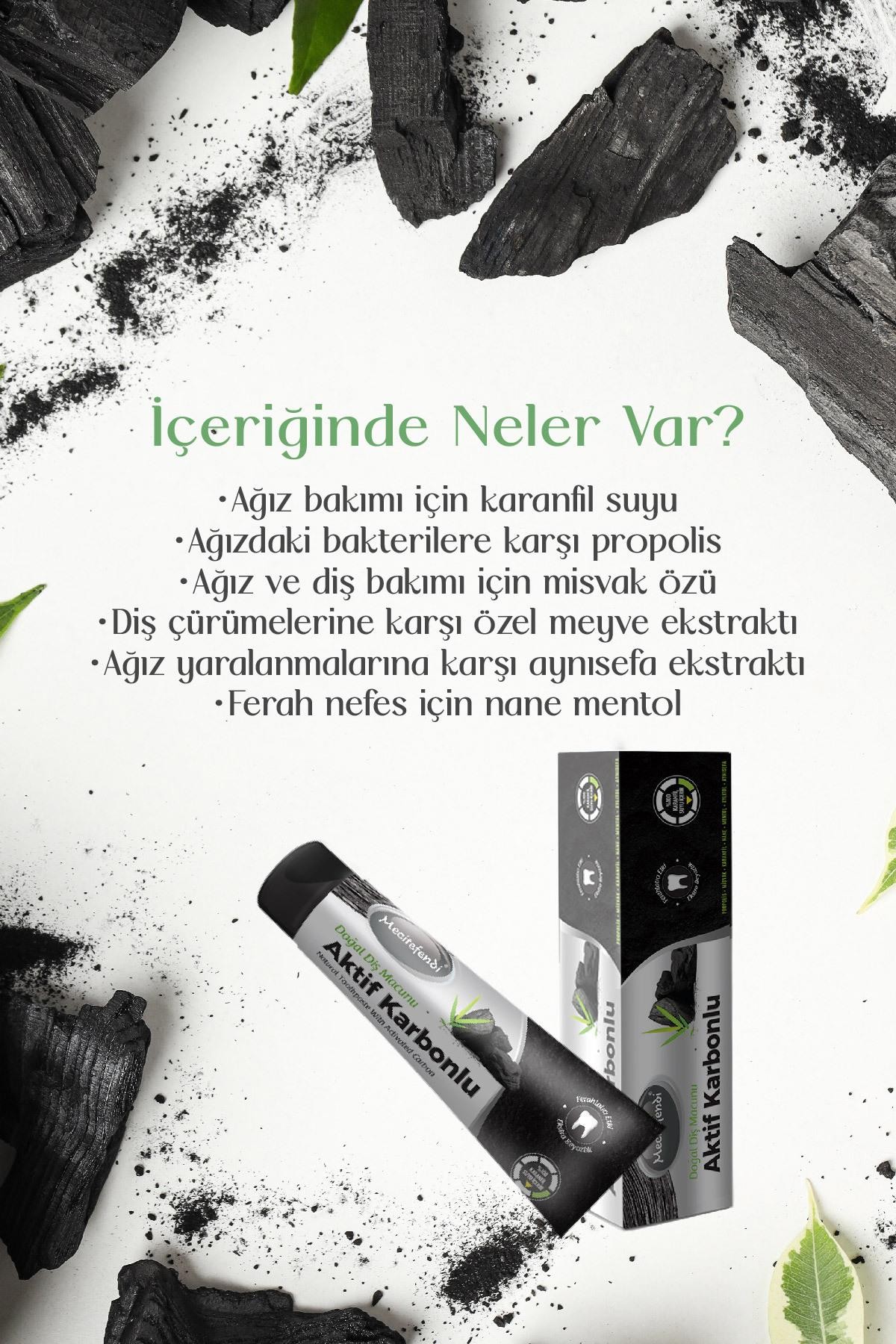 Mecitefendi Aktif Karbonlu Doğal Diş Macunu
