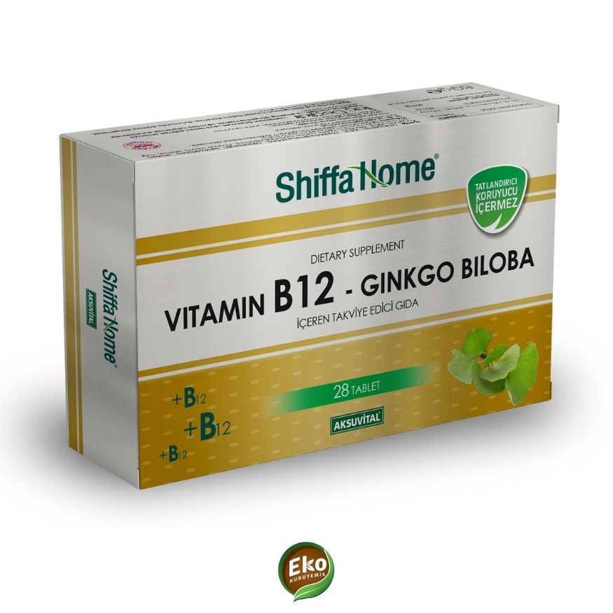 Aksu Vital Shiffa Home Bitkisel Vitamin B12-Gingko Biloba Tablet