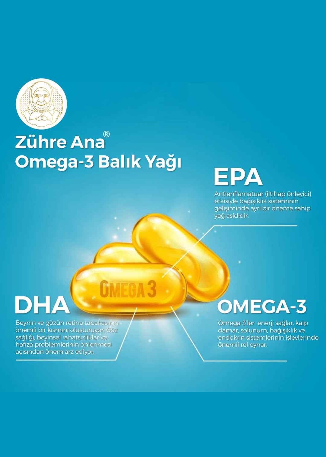 Zühre Ana Omega 3 Balık Yağı - 200 Kapsül