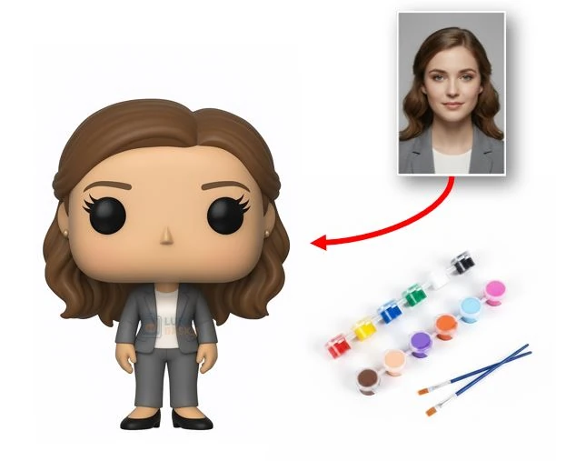 Kişiye Özel 3D Pop Art Kadın Figür (Fotoğrafını Yükle)