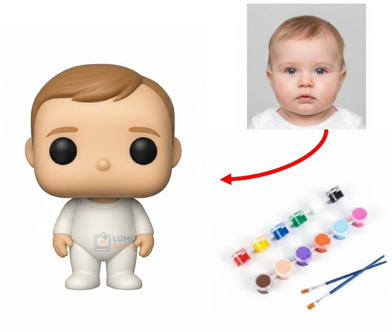 Kişiye Özel 3D Pop Art Bebek Figür (Fotoğraf Yükle)