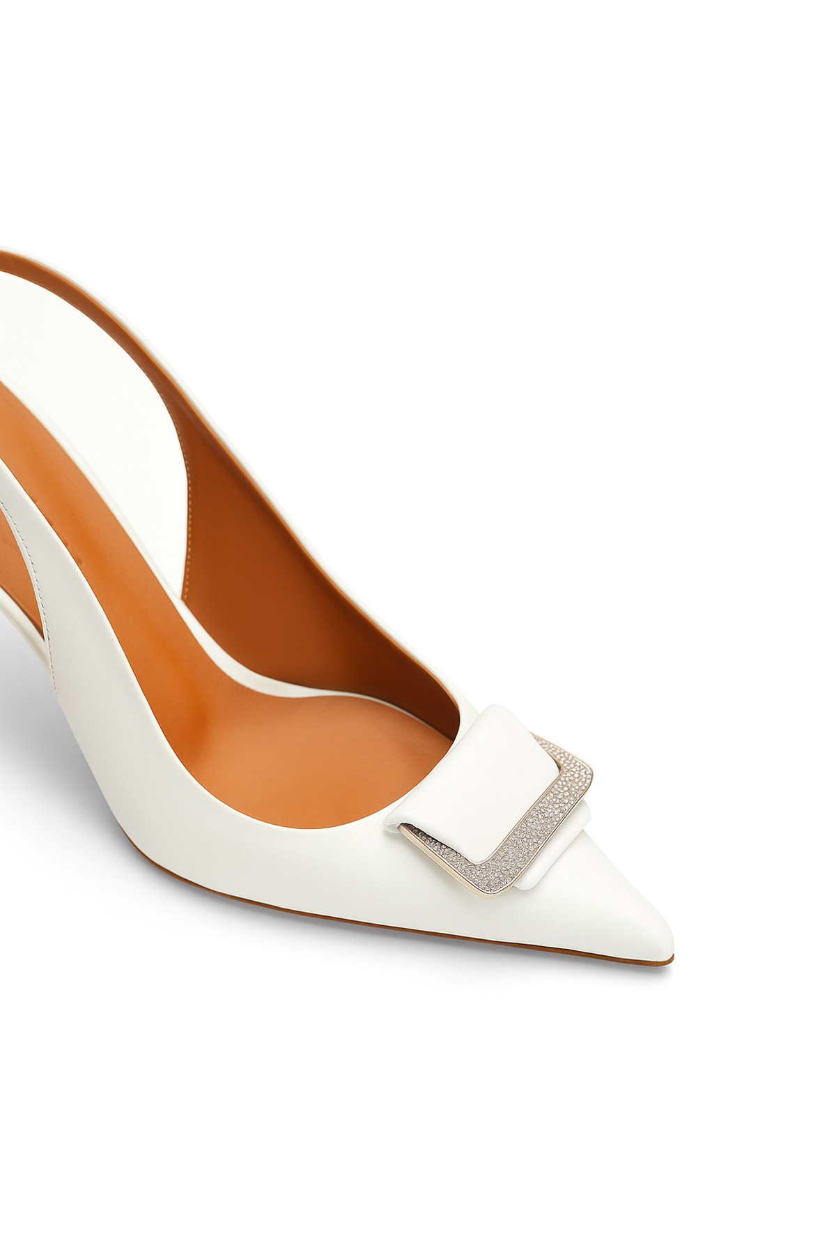 Jabotter Bellagio Leather 8 cm Stiletto - White
