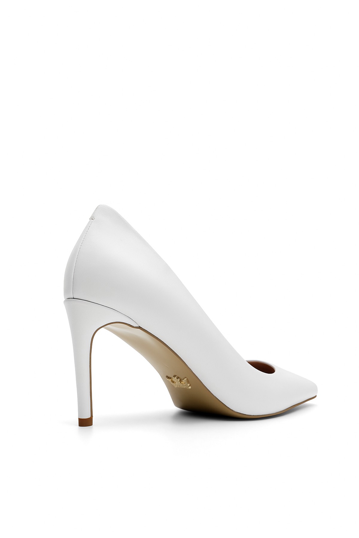 Jabotter Naples Deri 8 Cm Stiletto - Beyaz