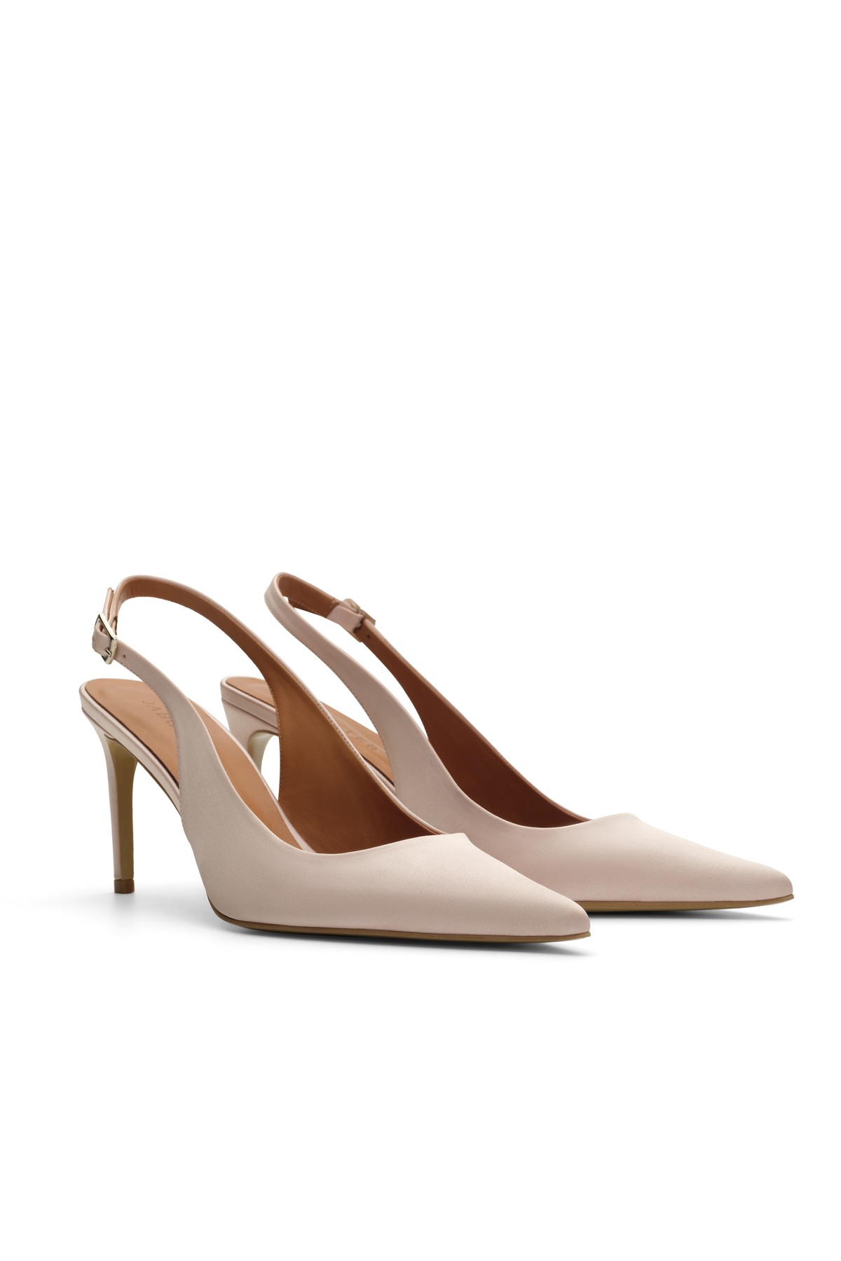 Jabotter Palermo Satin 8 Cm Stiletto - Powder