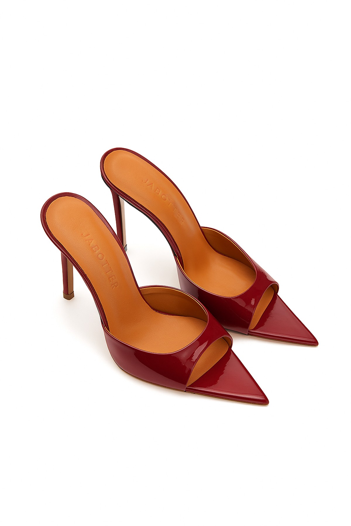 Jabotter Rosalia Rugan 10 Cm Topuklu Terlik - Cherry Red