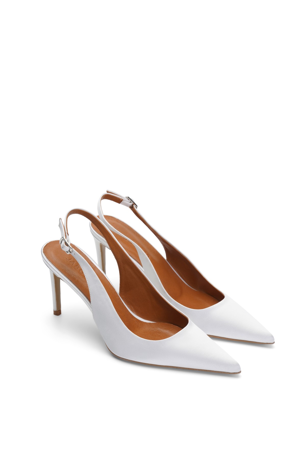 Jabotter Palermo Satin 8 Cm Stiletto - White