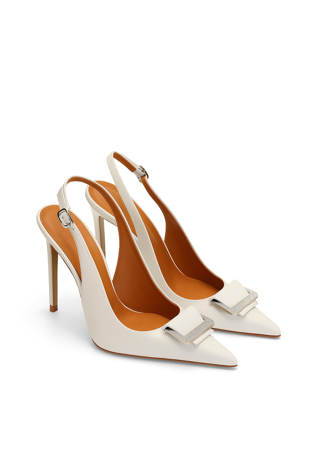 Jabotter Bellagio Leather 10 Cm Stiletto - White