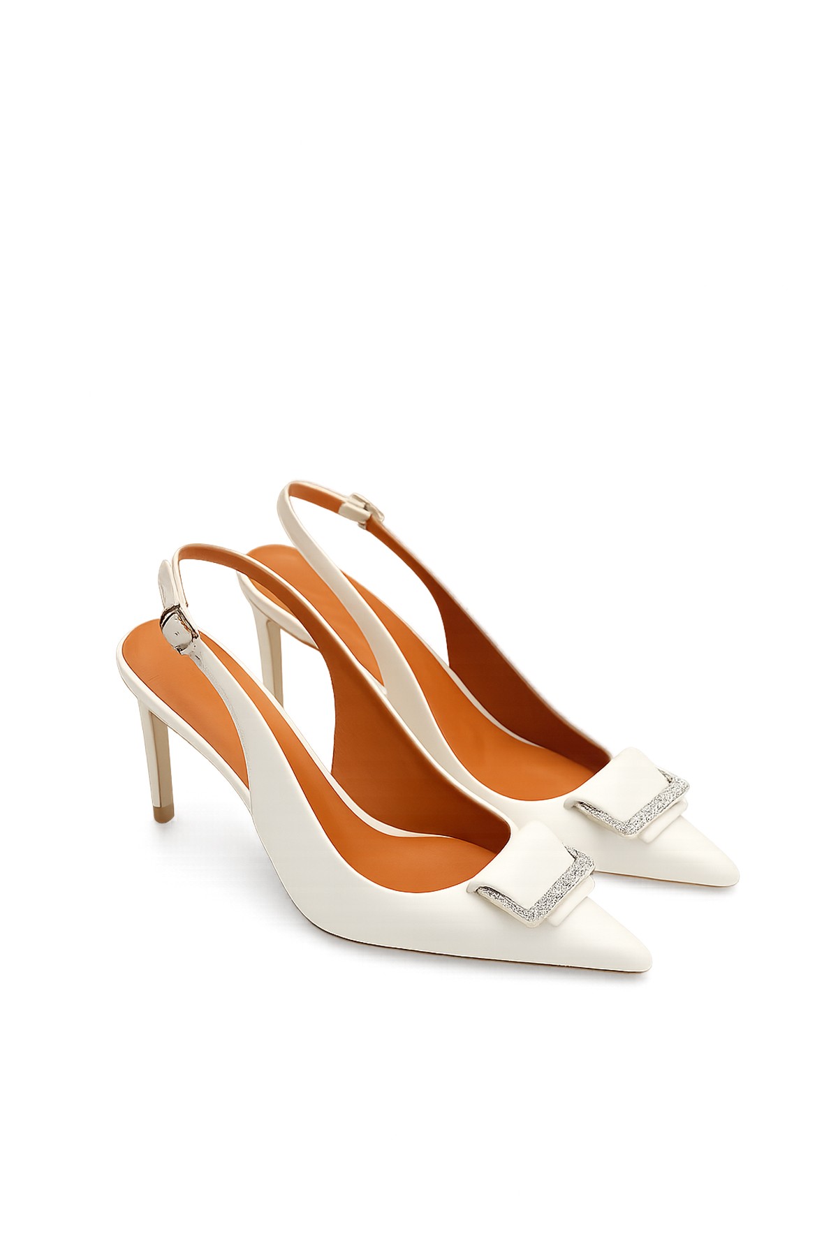 Jabotter Bellagio Leather 8 cm Stiletto - White