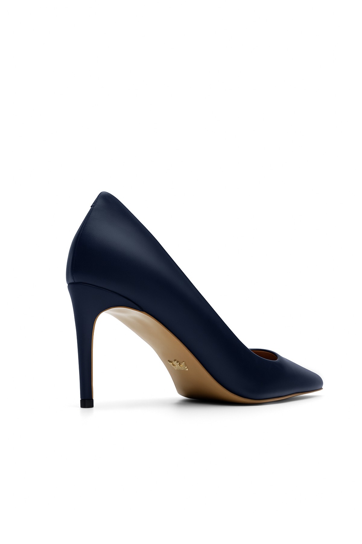 Jabotter Naples Leather 8 Cm Stiletto - Navy Blue