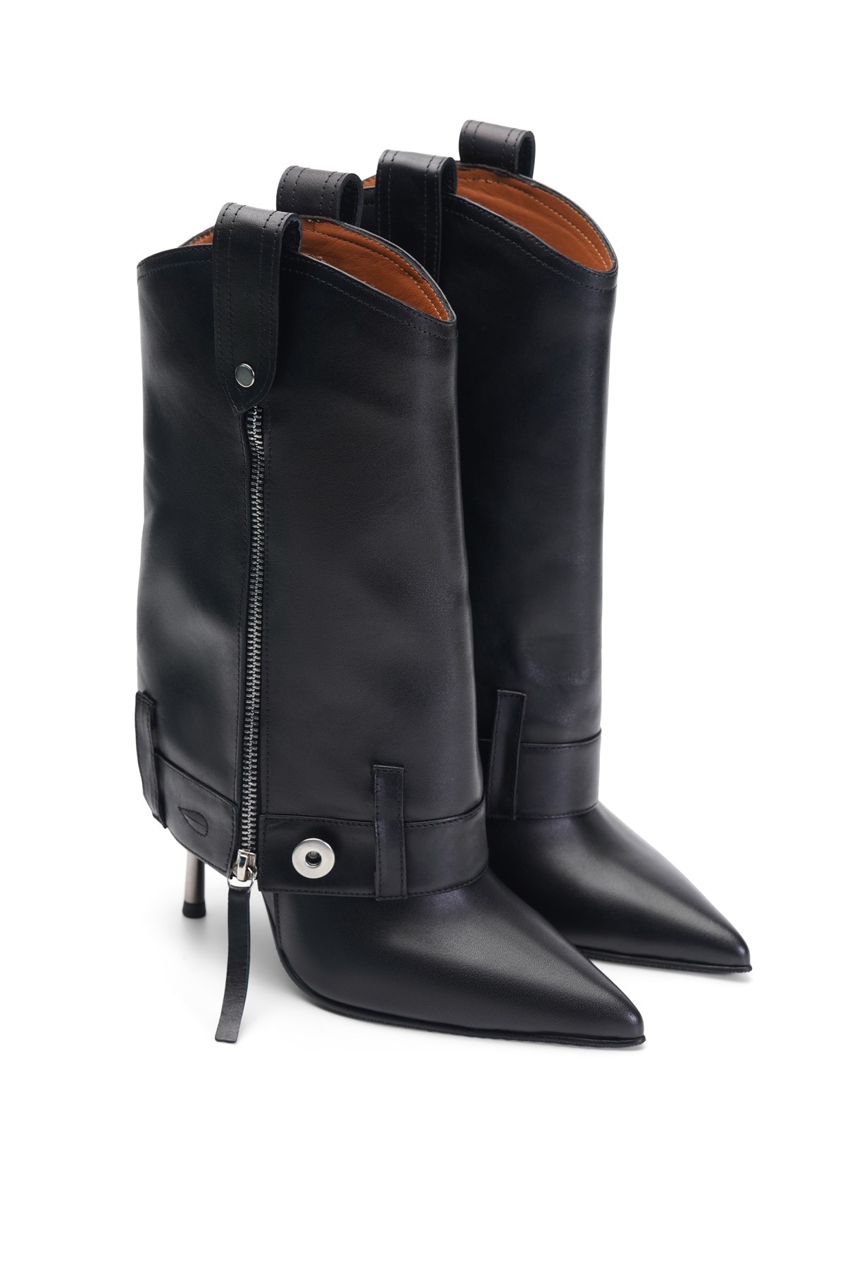 Helia Leather Heeled Boots