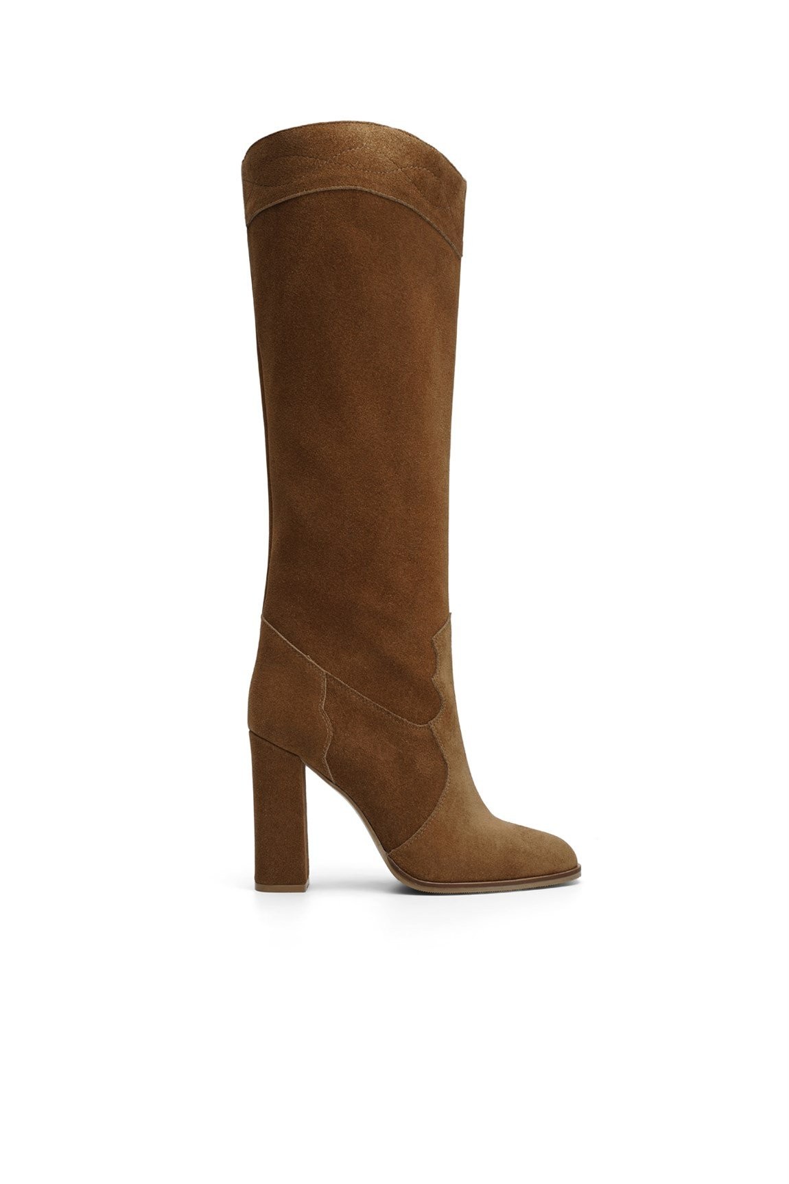 Jabotter Westy Tan Suede Heeled Boots