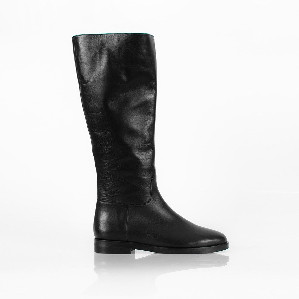Jabotter Alexa Black Leather Heeled Boots