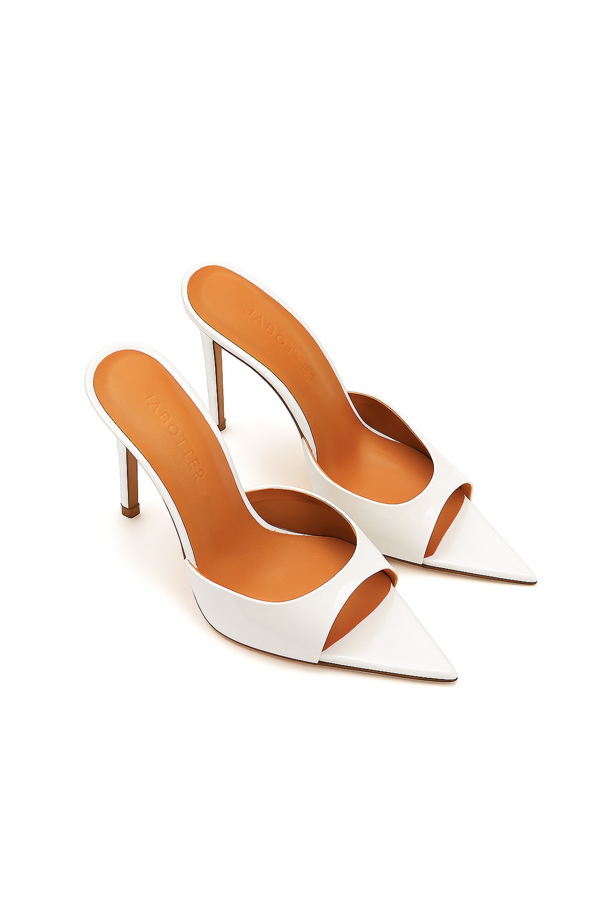 Jabotter Rosalia Rugan 10 Cm Topuklu Terlik - White