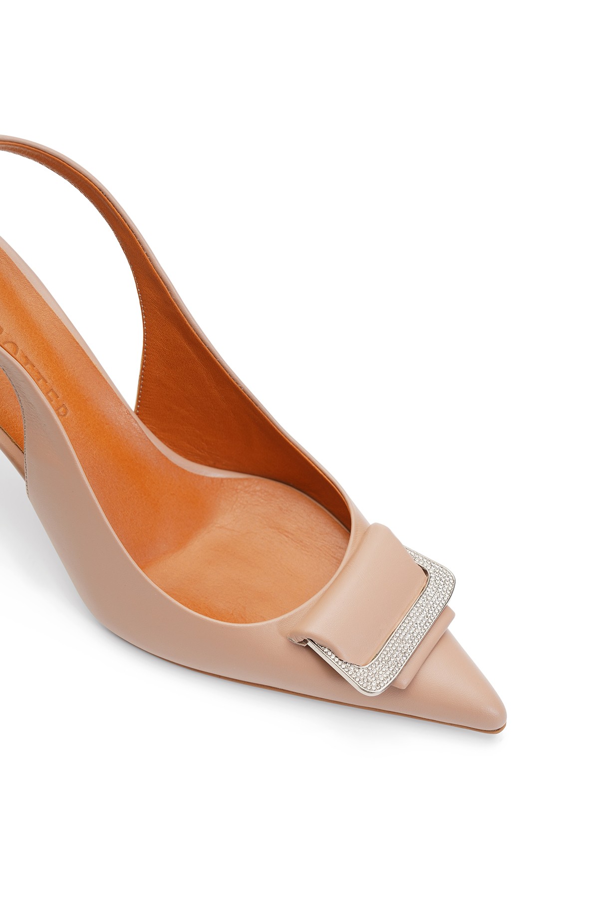 Jabotter Bellagio Deri 8 Cm Stiletto - Karamel