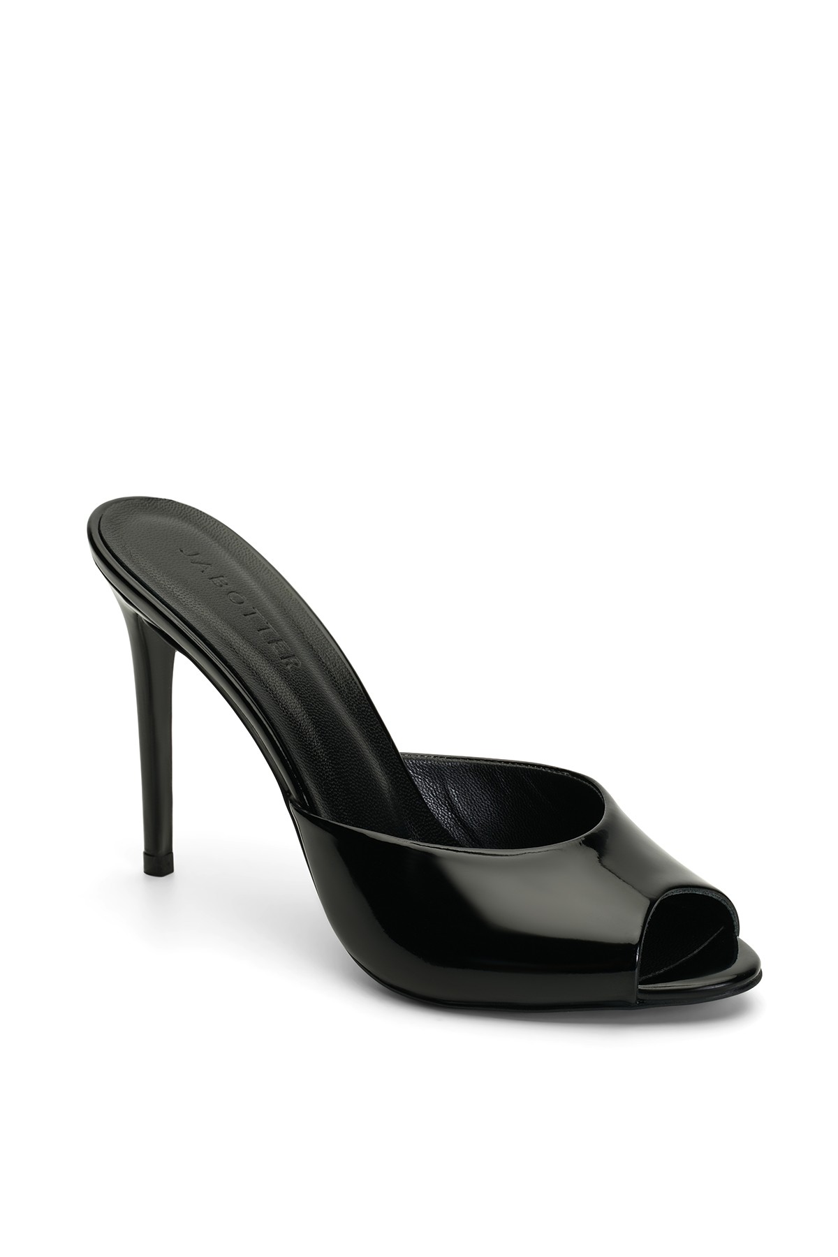 Jabotter Margot Patent Leather 10 Cm Heeled Slippers - Black