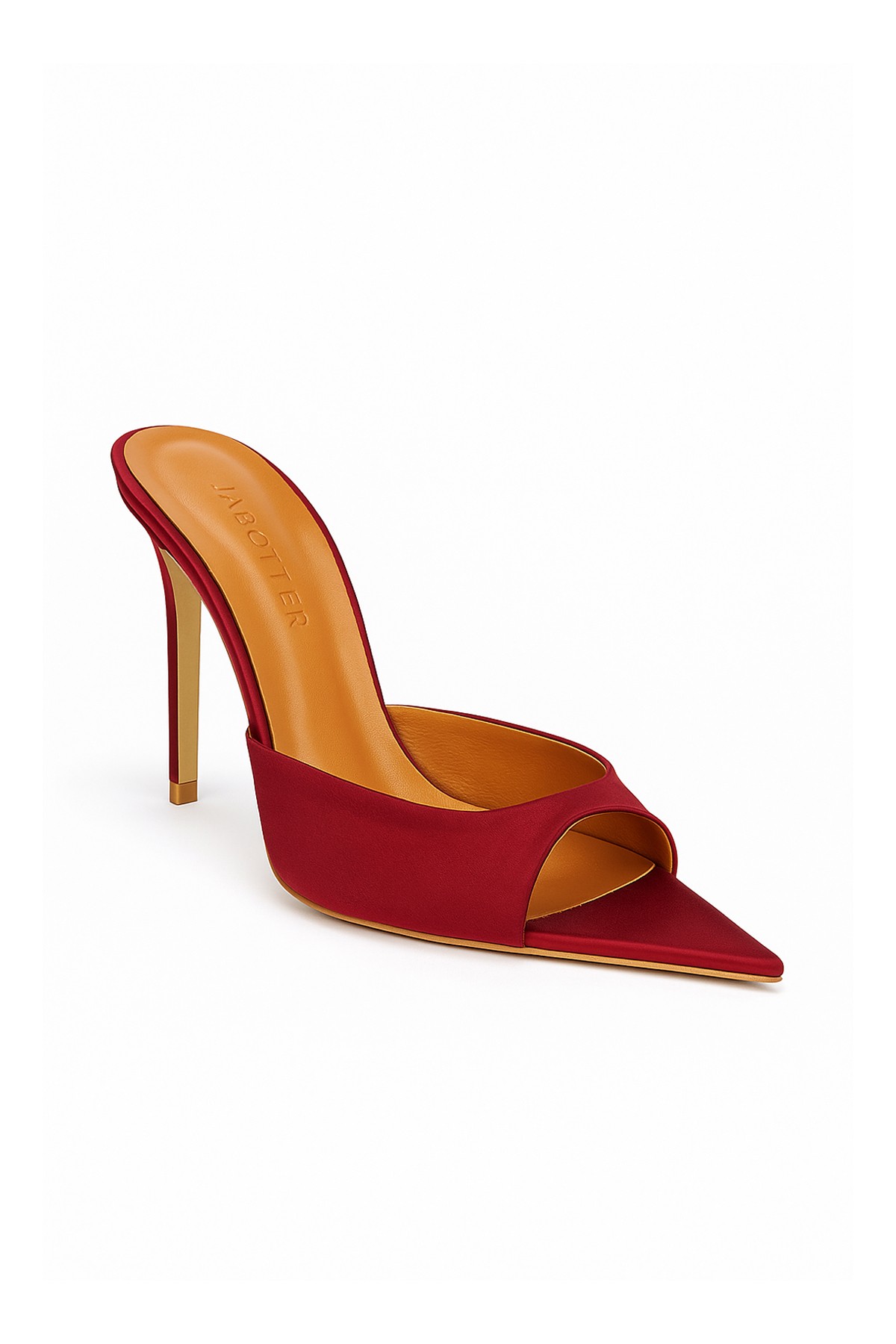 Jabotter Rosalia Saten 10 Cm Topuklu Terlik - Bordo