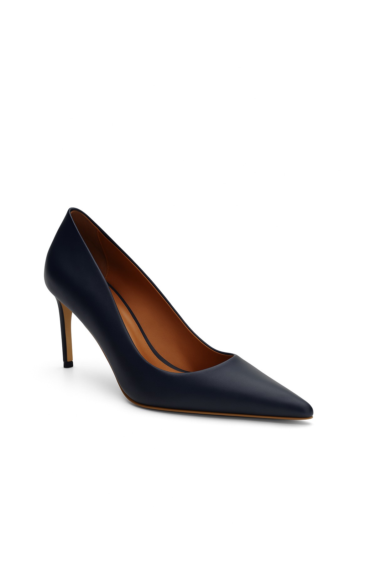 Jabotter Naples Leather 8 Cm Stiletto - Navy Blue
