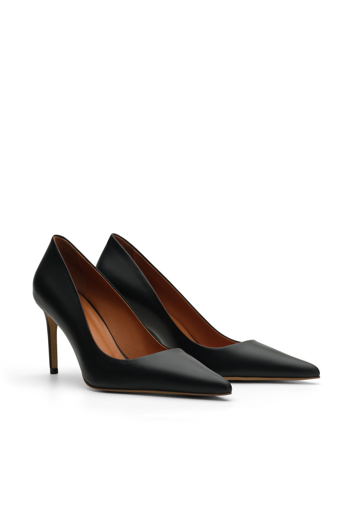 Jabotter Naples Deri 8 Cm Stiletto - Siyah