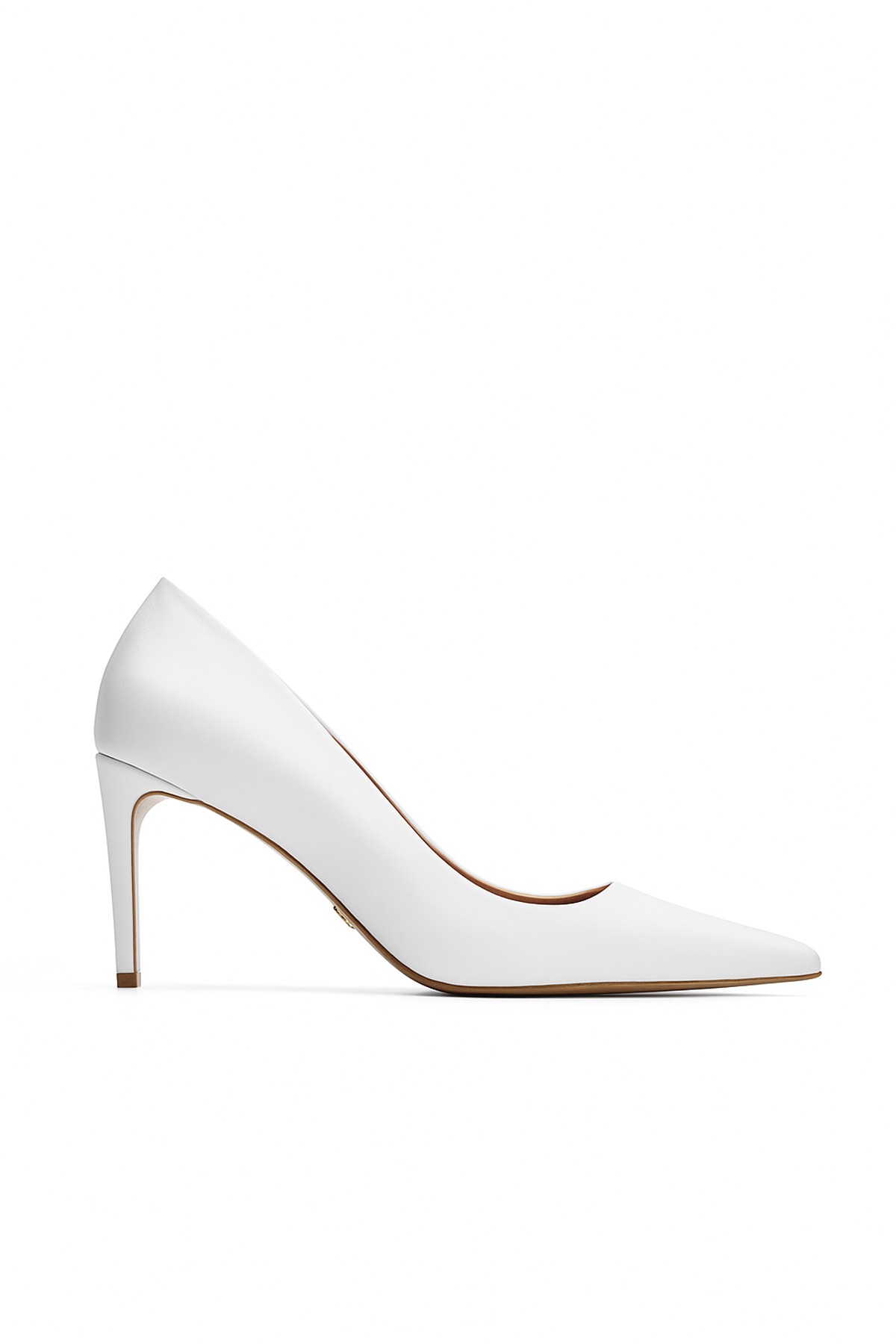 Jabotter Naples Deri 8 Cm Stiletto - Beyaz