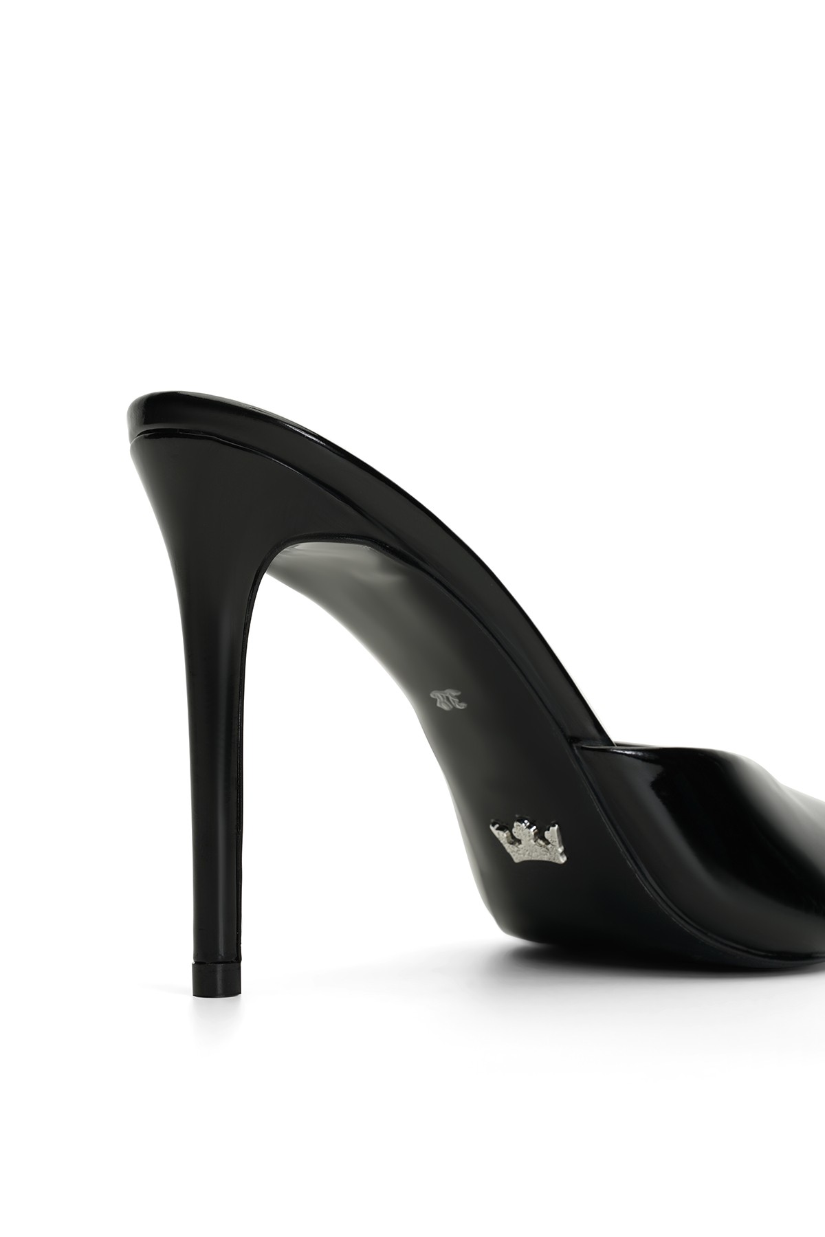 Jabotter Margot Patent Leather 10 Cm Heeled Slippers - Black