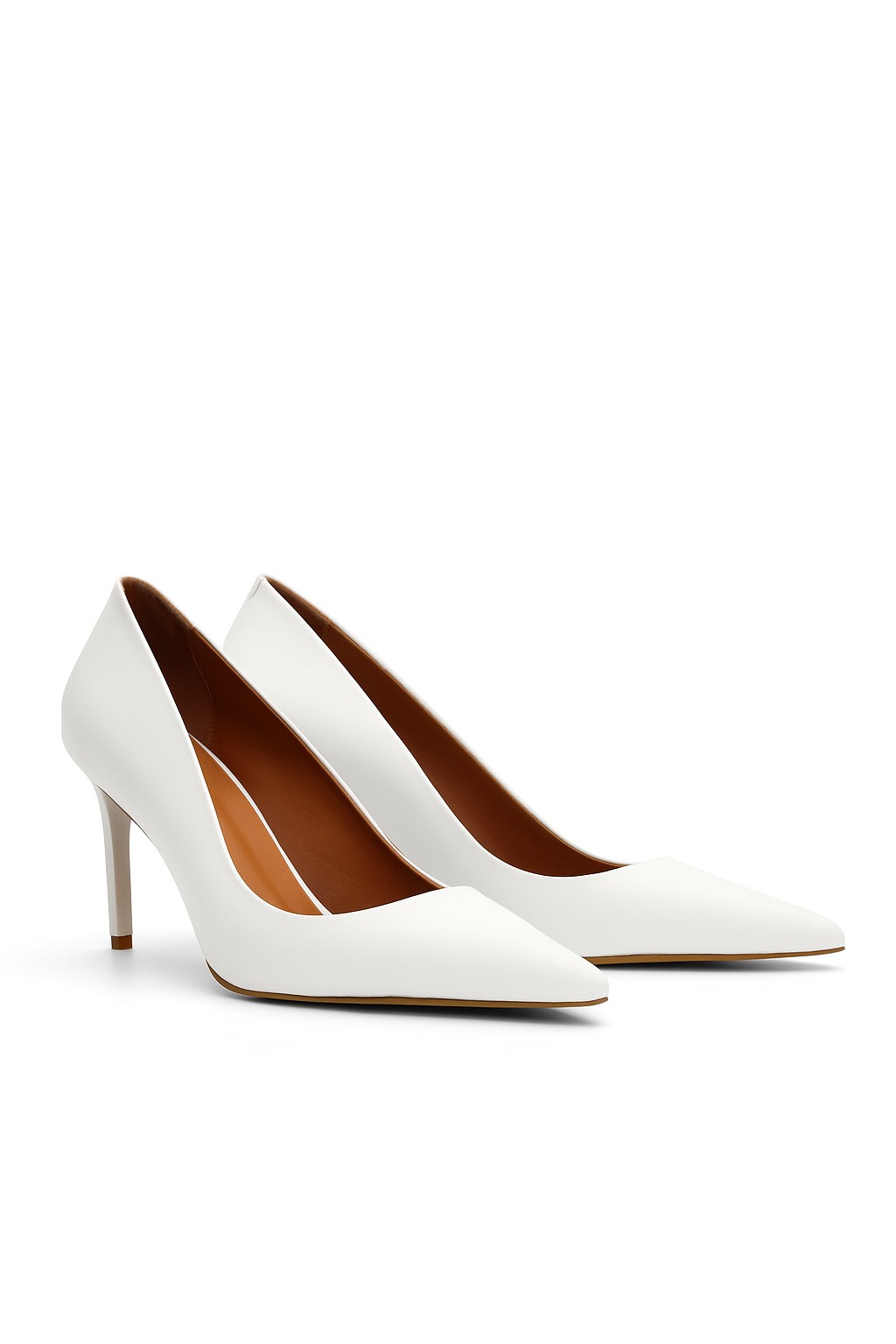 Jabotter Naples Deri 8 Cm Stiletto - Beyaz