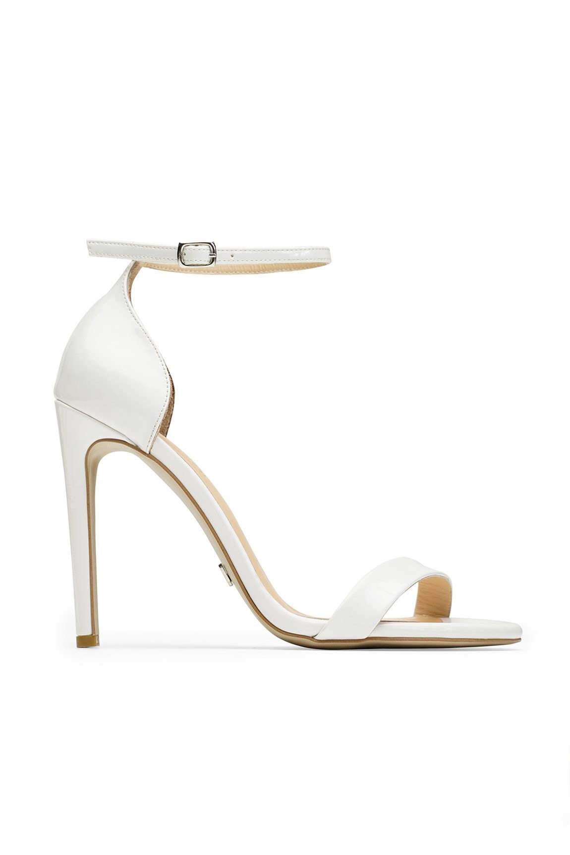 Elegant Mini White Patent Leather 10cm Heels