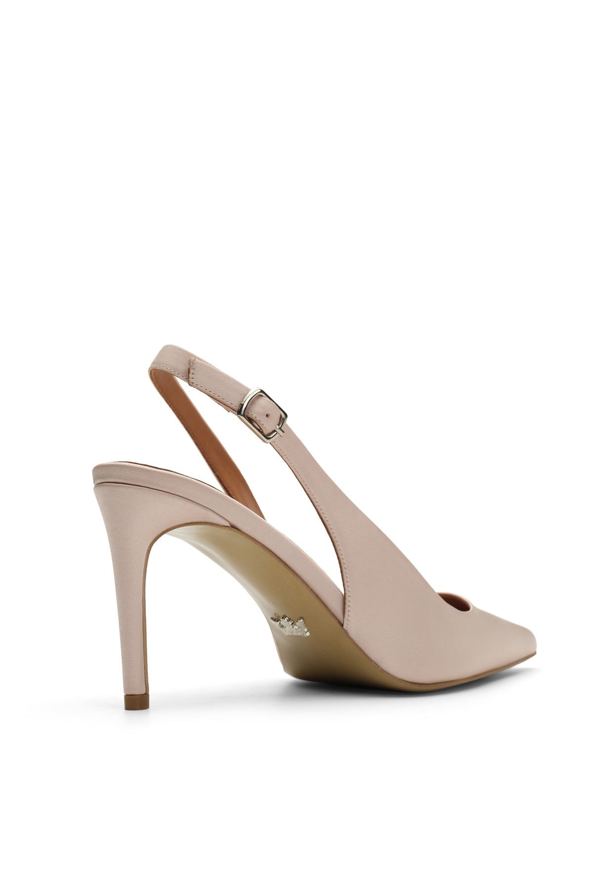 Jabotter Palermo Satin 8 Cm Stiletto - Powder