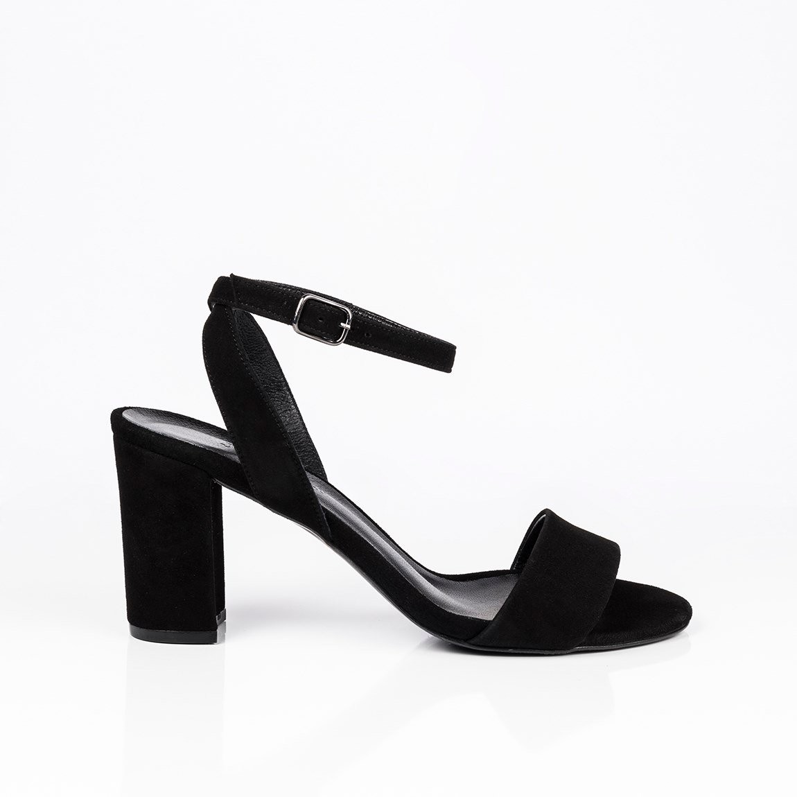 Jabotter Kiki Black Suede Heeled Sandals