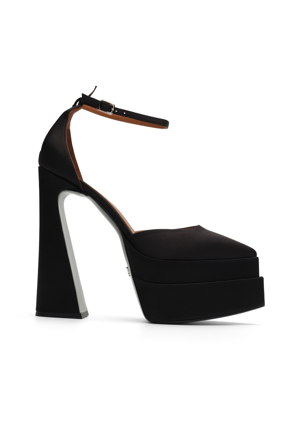 Jabotter Lizzy Satin Platform Heels - Black