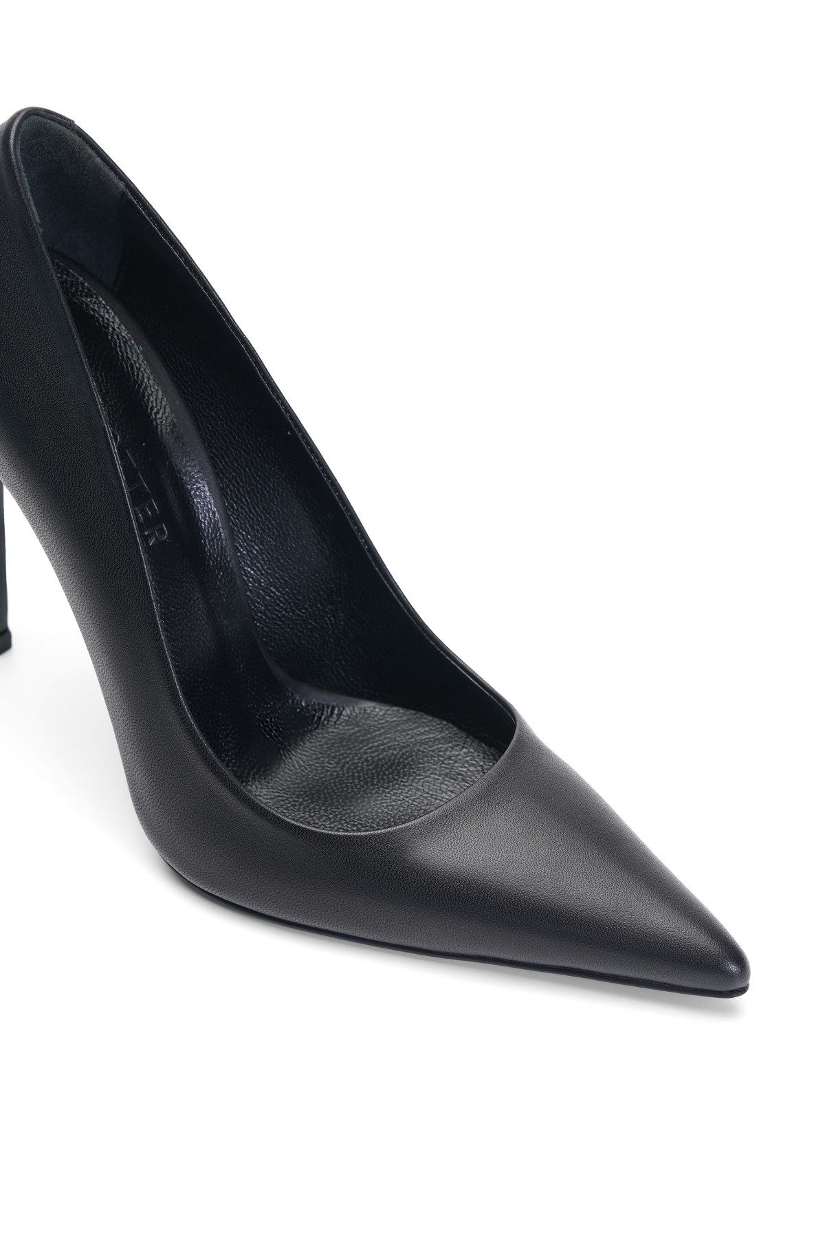 Jabotter Monaco Deri 10 Cm Stiletto - Siyah