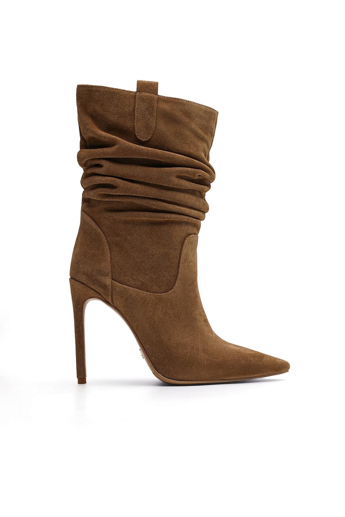 Jabotter Caroline Tan Suede Heeled Boots