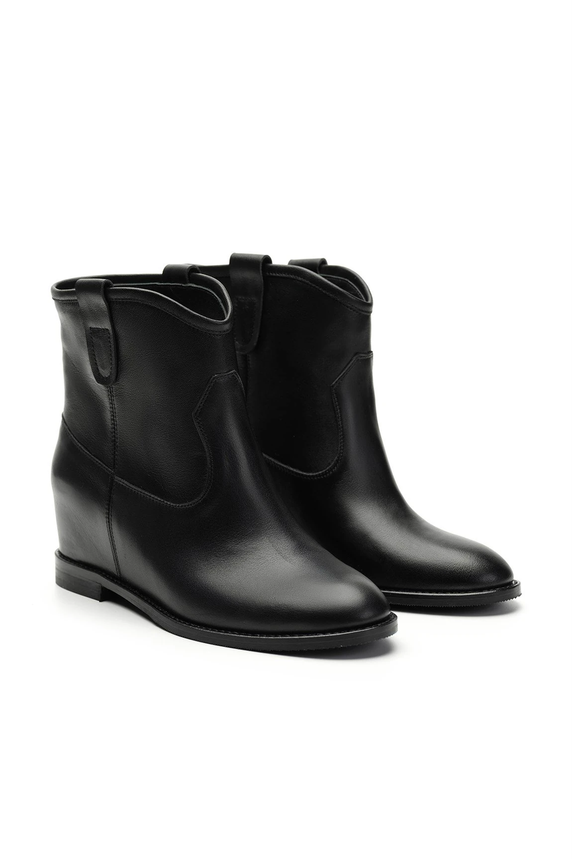 Jabotter My Maran Deri Gizli Topuklu Bot - Siyah