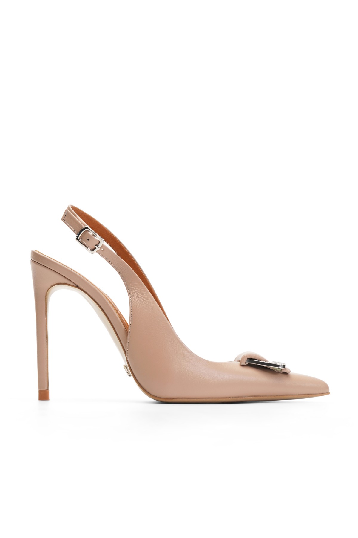 Jabotter Bellagio Deri 10 Cm Stiletto - Karamel