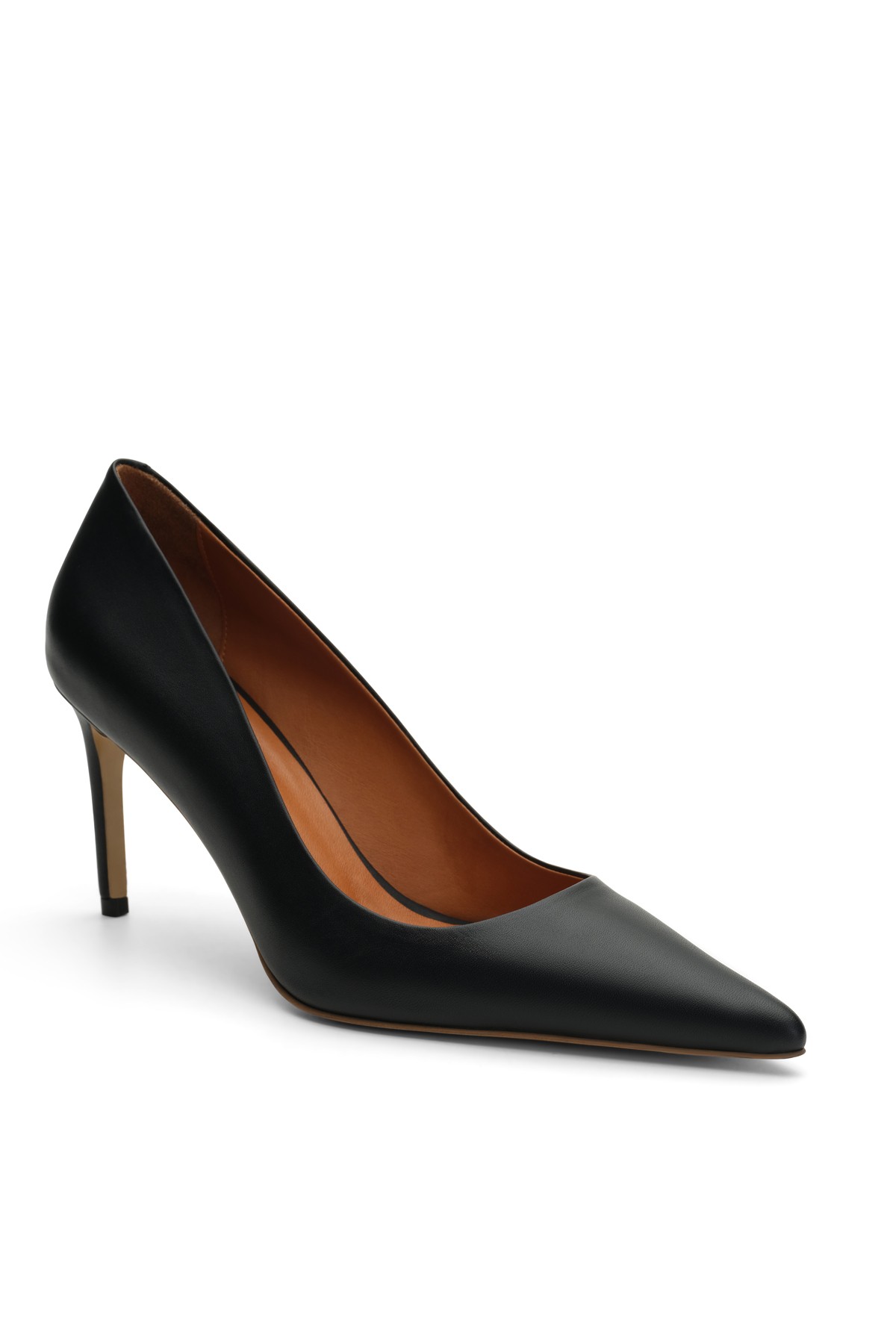 Jabotter Naples Deri 8 Cm Stiletto - Siyah