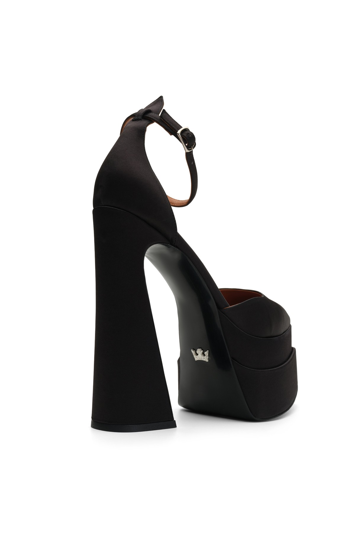 Jabotter Lizzy Satin Platform Heels - Black