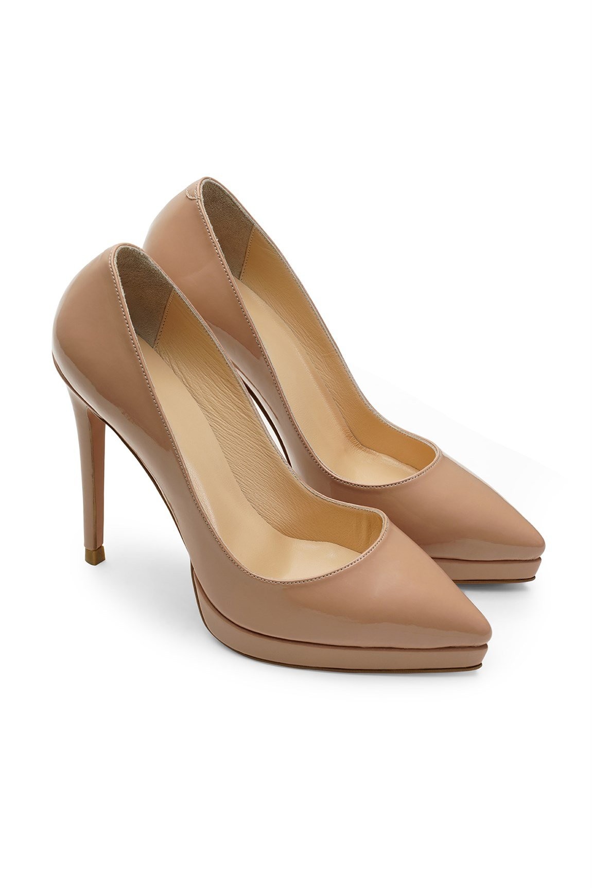 Jabotter Kendal Karamel Rugan 12 Cm Platformlu Stiletto