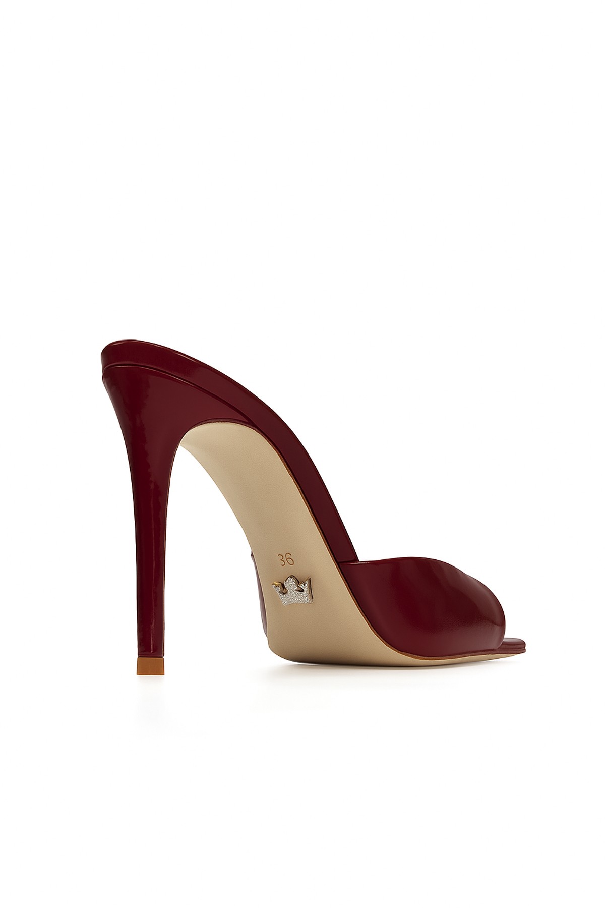 Jabotter Rosalia Rugan 10 Cm Topuklu Terlik - Cherry Red