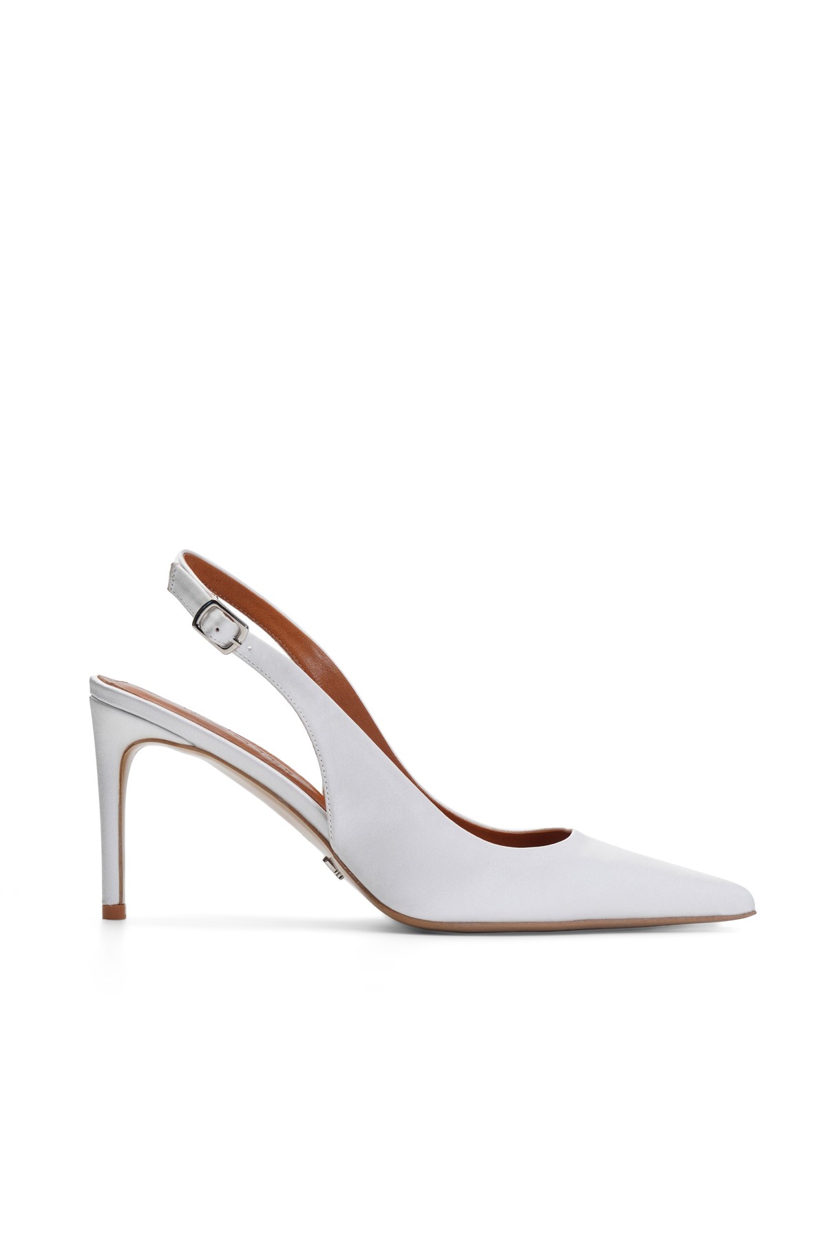 Jabotter Palermo Satin 8 Cm Stiletto - White