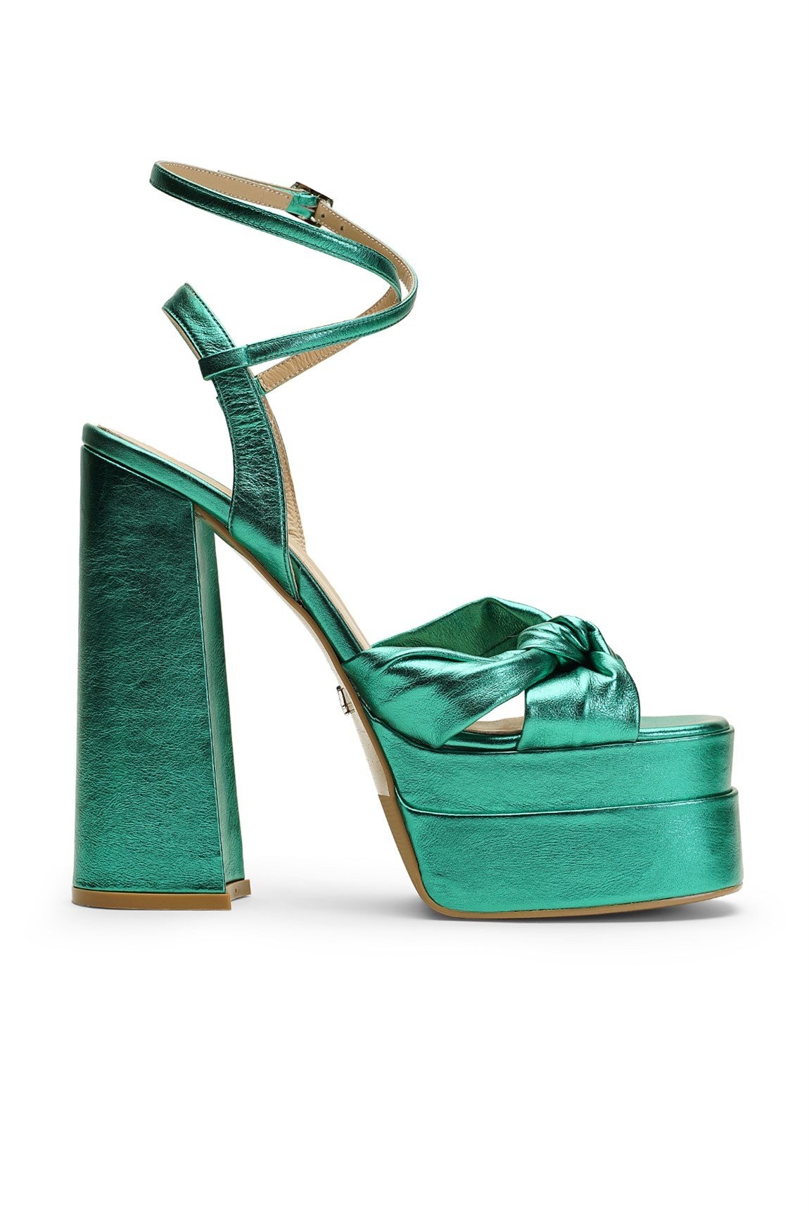 Jabotter Lorena Green Hologram Platform Heeled Shoes