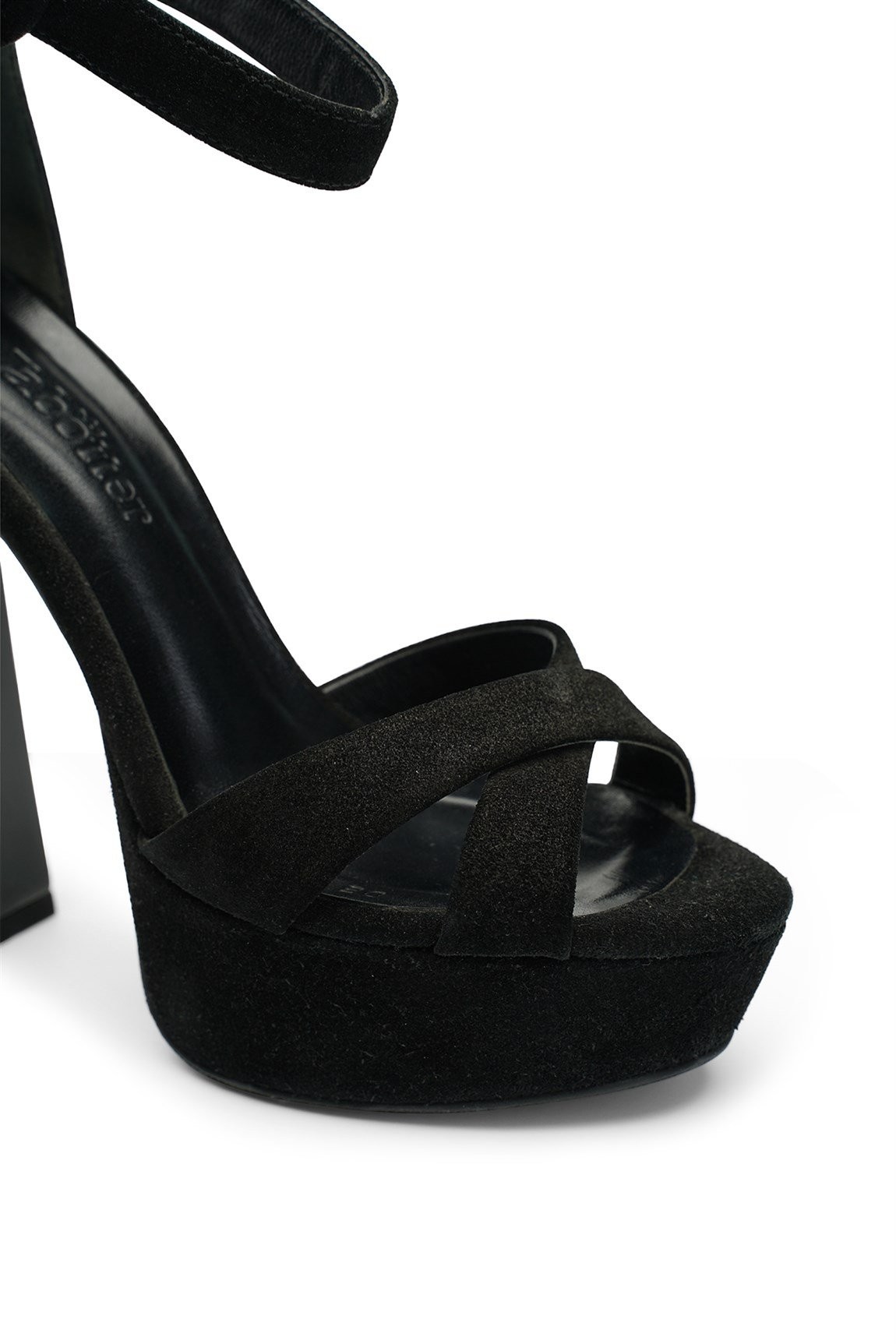Jabotter Cross Suede Platform Heels