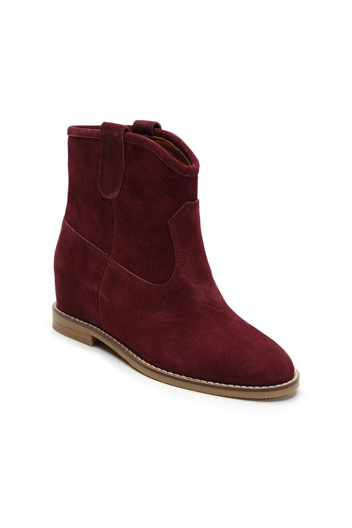 Jabotter My Maran Burgundy Suede Hidden Heeled Boots